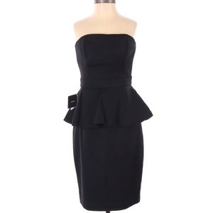 WHBM black strapless cocktail dress NWT